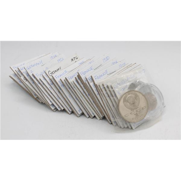 LOT OF 35 EUROPEAN COINS 1742-1996