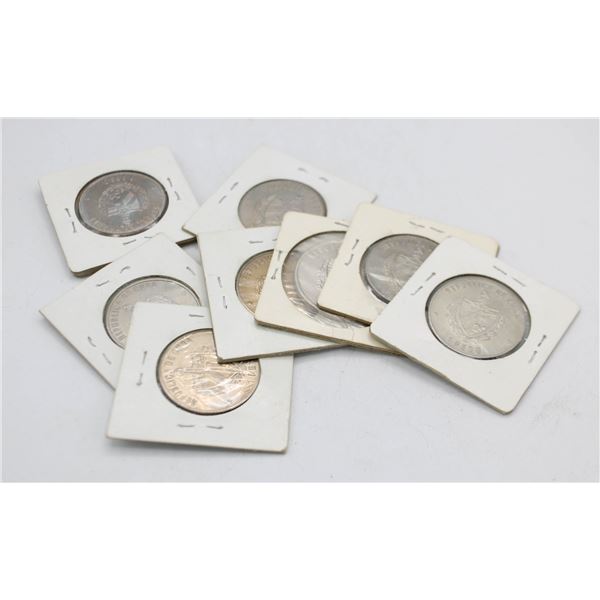 LOT OF 9 CUBA 1 PESO NON-CIRCULATING COINS