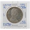 1966 CANADA $1 SILVER COIN LARGE BEADS, 800 SILVER