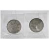 Image 1 : PAIR 1981 EGYPT 1 POUND SILVER COINS. UNC. SCARCE