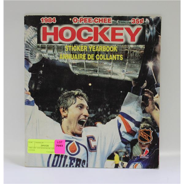 1984 OPC STICKER BOOK GRETZKY COVER