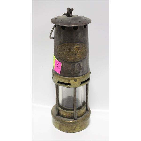 ANTIQUE BRASS COAL MINERS LANTERN