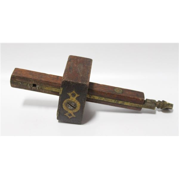 1800S CABINET MAKERS MARKING TOOL W BRASS