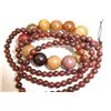 Image 2 : MULTI BEADS BRACELET & PURPLE TAN WOOD NECKLACE