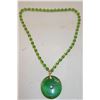 Image 1 : SPINACH GREEN JADEITE DISC PENDANT