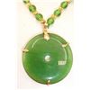 Image 2 : SPINACH GREEN JADEITE DISC PENDANT