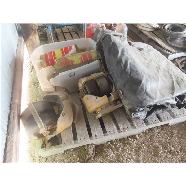 Load Tarp, Dolly Wheels & Welding Rods