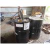 Image 1 : 3  45 Gallon Metal Barrels 1090 Hydraulic Fluid + 