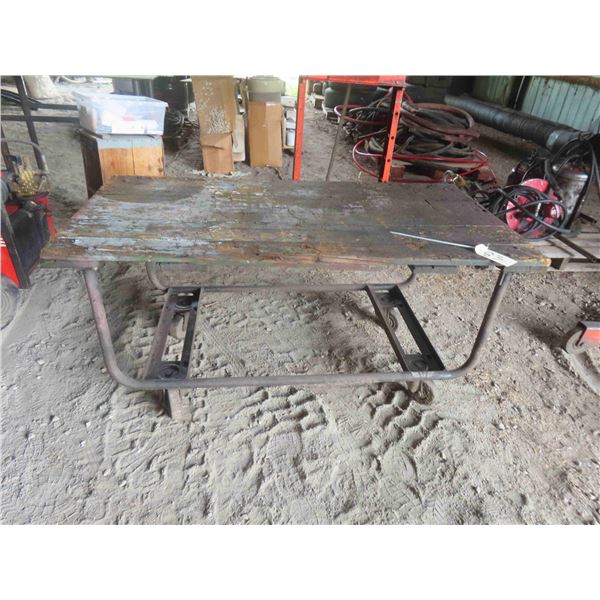 Steel Frame Rolling Table 27"x29"x56"