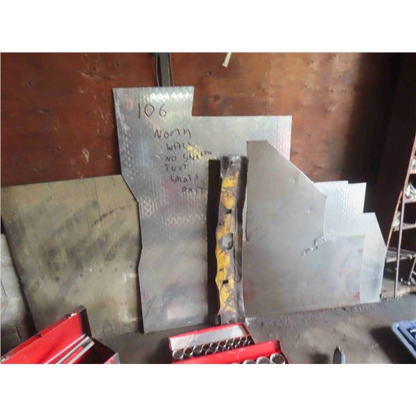 Northwall of Garage, Shelving Not Included. Bolts, 