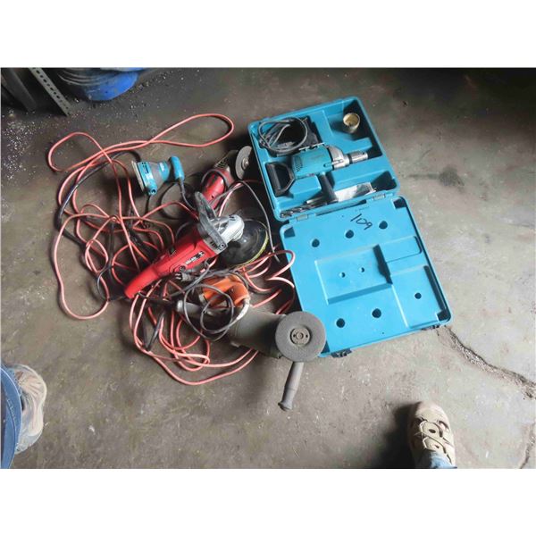 Makita 3/4" Hammer Drill, 7" Polisher, Angle Grinder, 