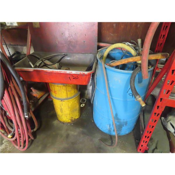 Parts Washer + 45 Gallon Drum With Hoses + More