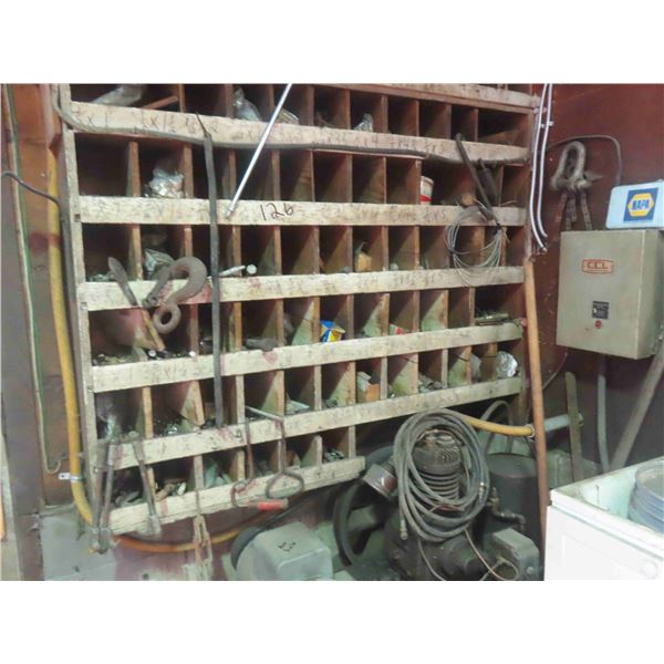 Tool Bench Full of Shop Items: Air Couplings, Trailer 