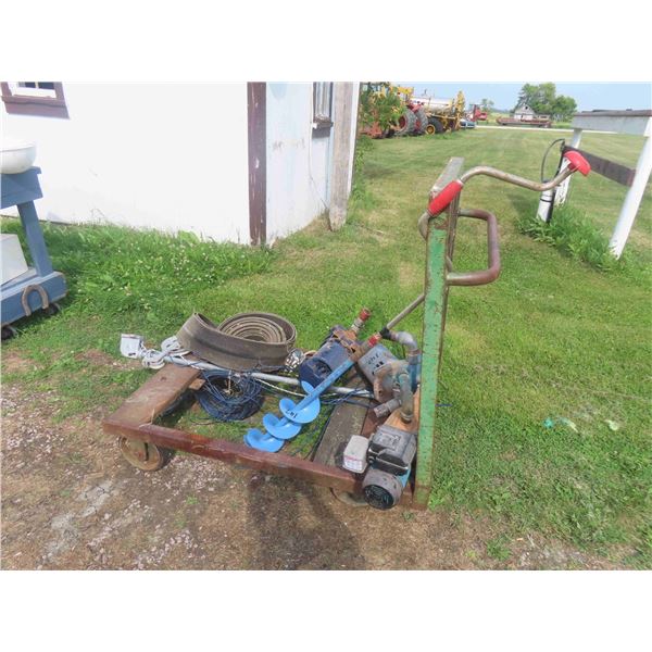 Shop Cart With Wheels, Endless Belt 3 Water Pumps, Washline 
