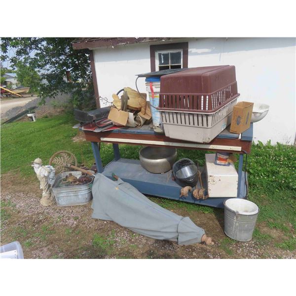 Patio Umbrella, Yard Decor, Helmet, Jugs, Rolling Work 