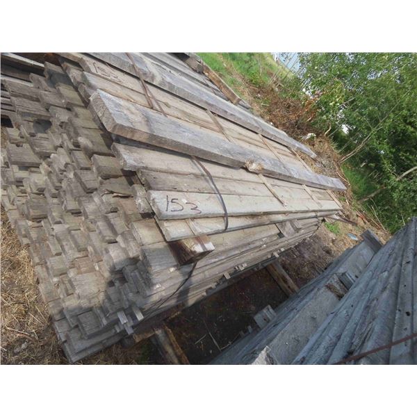 190 Pieces Rough Cut Lumber 1" x 4" x 8ft - Weathered