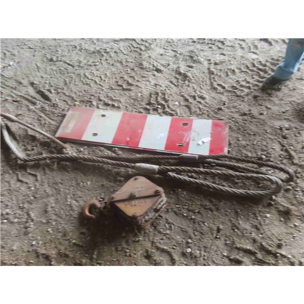 Choker Cable 3 Ton 8'' Pulley Winch , Wide Load 