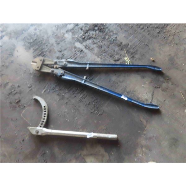 Bolt Cutters + Adjustable Hook Spanner Wrench