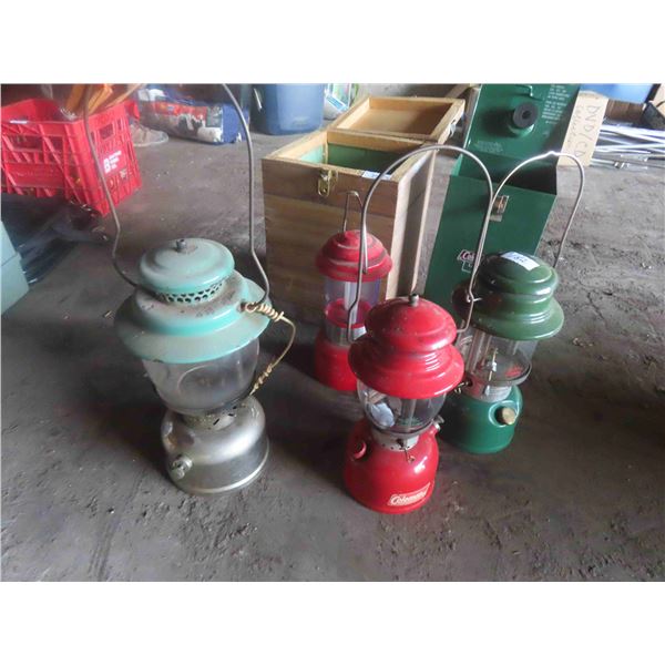 4 Coleman Lanterns Model- 236, 200, 335 Battery
