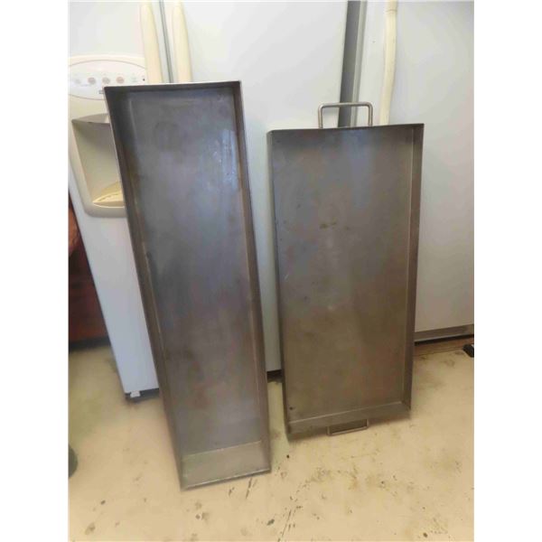 2 Stainless Steel Trays 12"x 48"x 5 1/2" & 41"x
