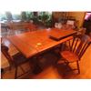Image 1 : Dining Table With 5 Chairs With 12" Leaf - 30"H"x 
