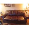 Image 1 : Leather Couch 88" Wide Matching Chairs