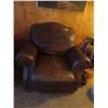 Image 2 : Leather Couch 88" Wide Matching Chairs