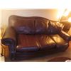 Image 3 : Leather Couch 88" Wide Matching Chairs