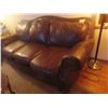 Image 5 : Leather Couch 88" Wide Matching Chairs