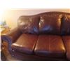 Image 6 : Leather Couch 88" Wide Matching Chairs