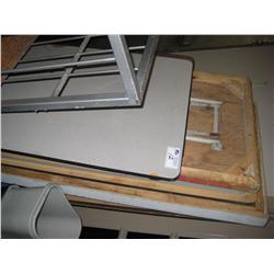 Lot Of Folding Tables And Garbage Cans