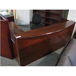Mahogany Bow Front Reception Station