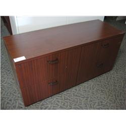 Mahogany 4 Drawer Lateral File Cabinet