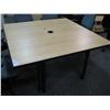 Image 1 : 6'x6' Burled Maple Boardroom Table