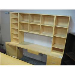 Maple Credenza With Hutch