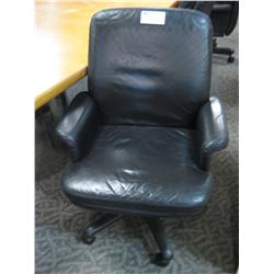 Black Leather Tilter Chair