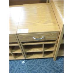 Oak Mobile File Pedestal