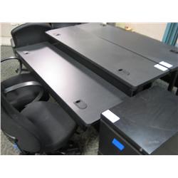 Black 2 Tier Computer Table