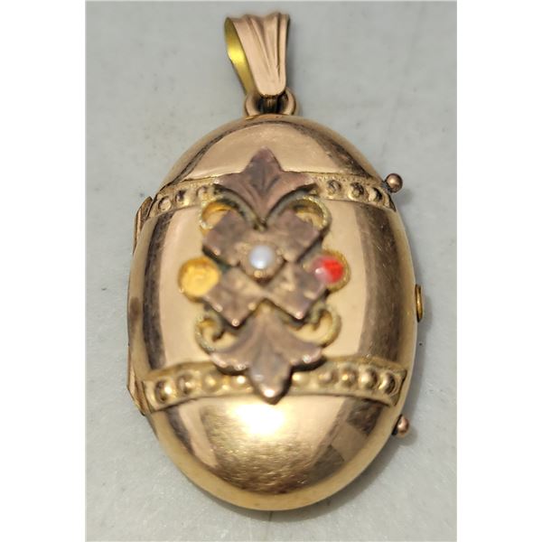 Antique Locket - Gold Filled - No Markings