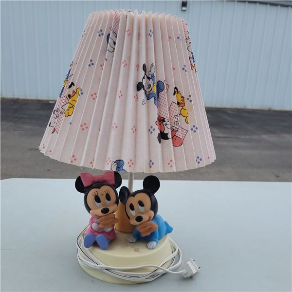 Vintage Disney Baby Mickey & Minnie Mouse Lamp