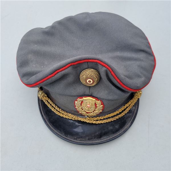 Vtg Austria Police Hat with All Embellishments - Litto Kappe Sz 58 1/2