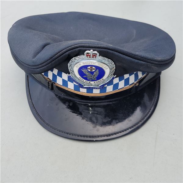 Vtg New South Wales Police Hat with All Embellishments - Authtentic