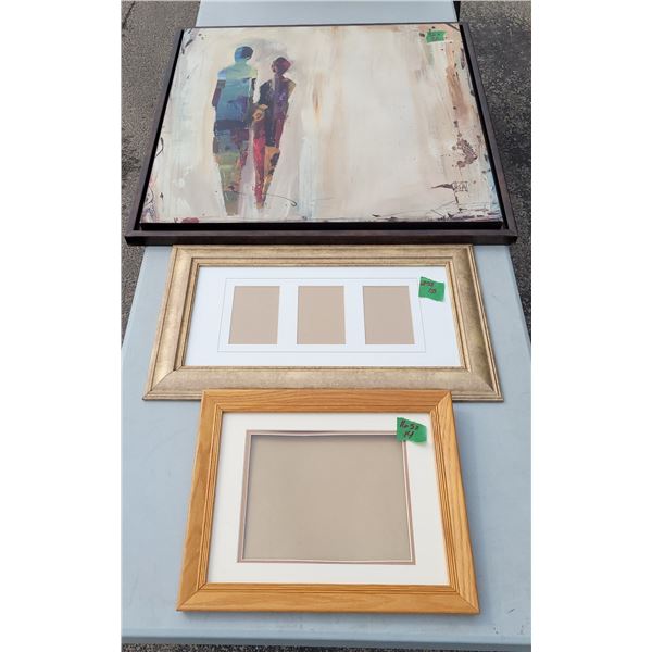 Lot of 2 Quality Photo Frames & Large Print on Canvas