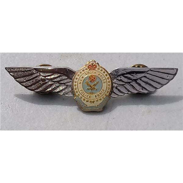 Vintage New South Wales Wings Police Collar Pin