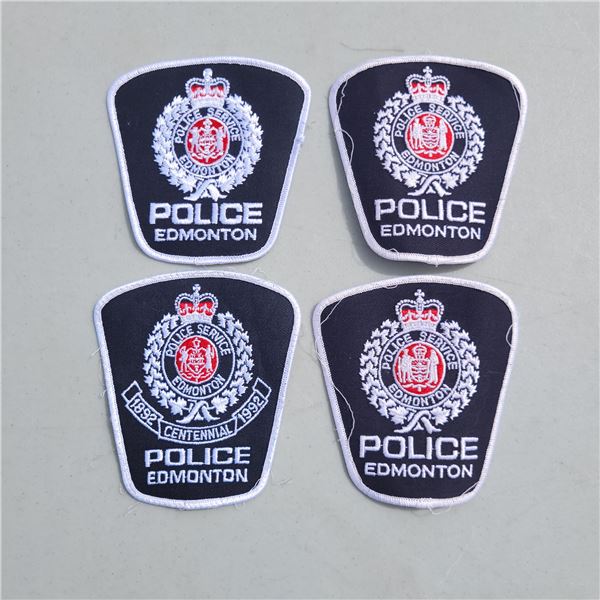 Lot of 4 Edmonton Police Shoulder Patches
