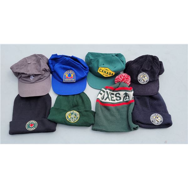 Lot of Flannel Fox Collecitble Hats - 1 is Oilers