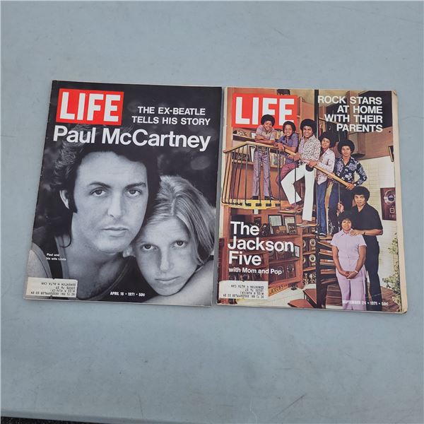Lot of 2 Time Magazines - Paul McCartney, The Jackson Five