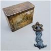 Image 1 : Anqiue Tea Tin with Mermaid Decor