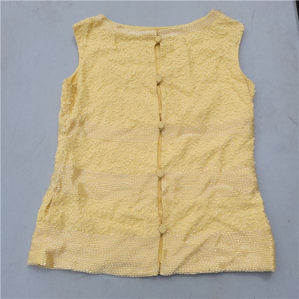 1940 1950 ish Ladies Yellow Top with Embroidery