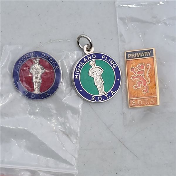 Lot of 3 Scottish Pins,, etc